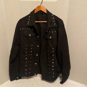 Studded Black Jean Jacket
